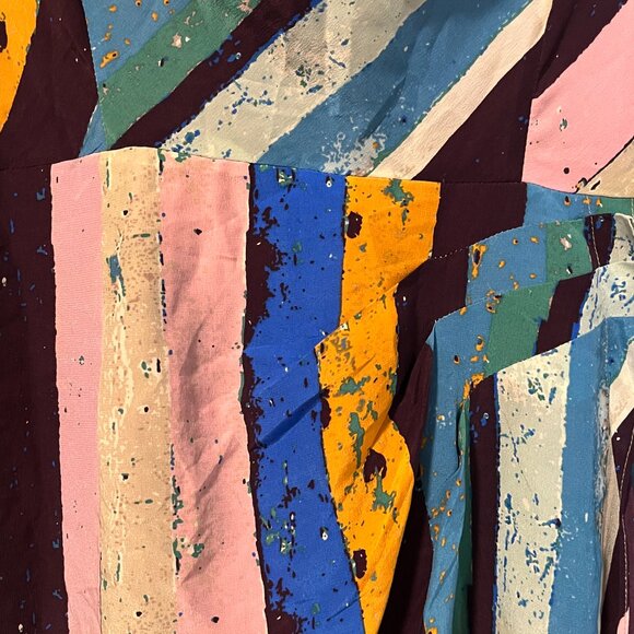 Anthropologie Plenty by Tracy Reese Silk Striped Dress Y2K - Picture 7 of 9